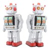 Metal Tin Robot Toy Retro Electric Rotating Figures Model Adult