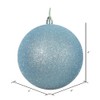 Vickerman 4" Baby Blue Glitter Ball Ornament, 6 per Bag