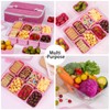 WETRBWEH Snack Box Container with Insulated Cooler Bag, Divided Serving