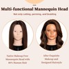 80% Real Hair Mannequin Head for Hair Styling Braiding &