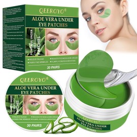 Eye Pads, Dark Circles Pads, Eye Pads Against Dark Circles, Eye Care Anti Wrinkles - Aloe & Hyaluron, Anti-Ageing Pads for Moisturising, Cooling Eye Gel Pads with Instant Lifting, 30 Pairs