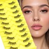 LZM QX08 Half Eyelashes, 10 Pairs of Artificial Eyelashes, Cateye