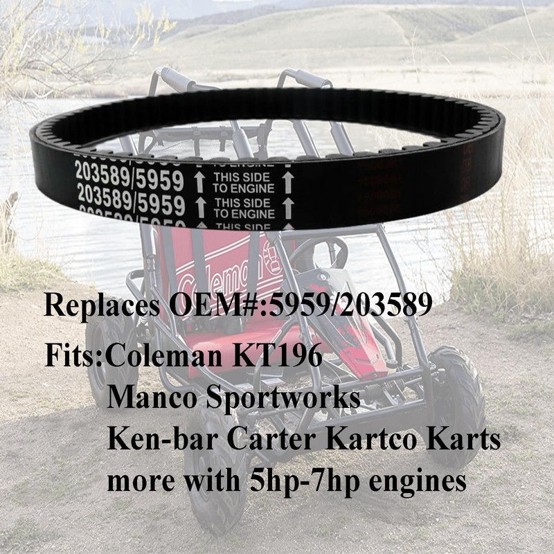 Go Kart KT196 Drive Belt Chikia Belt Replacement for Go