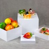 Kcgani White Acrylic Cube Cupcake Dessert Display Stands, 5 Sides