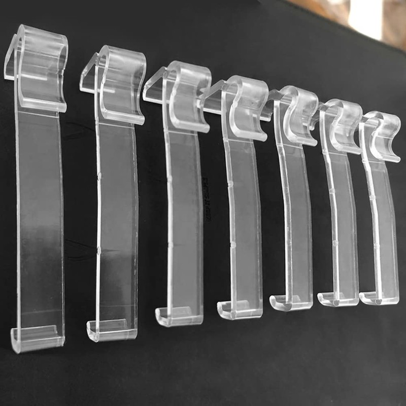 Valance Clips for Blinds, 3 Inch Valance Clips, Clear Plastic