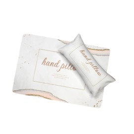 perfeclan Manicure Hand Rest and Mat Nail Art Table Pad Portable Washable Easy to Clean Sponge Pillow Nail Art Tools for Wrist Support, Beige