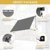 Shade&Beyond 120" X 96" Manual Retractable Awnings for Patio Shades