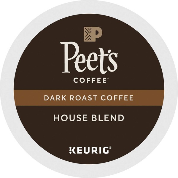 Peet's Coffee & Tea House Blend K-Cup Portion Pack for Keurig K-Cup Brewers, 88 Count - Packaging May Vary