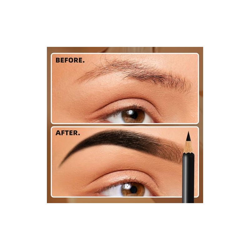 Lápiz de Barbero, 12 Pcs con Sacapuntas (Negro)