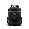 SandraWang Bold Gothic 3D Skull Backpack - PU Leather Bagpack