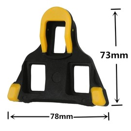 Garegce 2PCS SPD Cleats for Cycling Shoes Compatible with Shimano SPD-SL, Anti-Slip, Durable SPD Pedals Cleats -6 Degree Float, for Road Bike and Indoor Biking-Yellow
