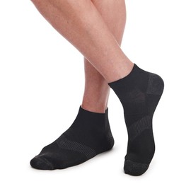 Tommie Copper Men's Ankle Compression Socks | All-Day Comfort, Breathable & Easy-On l Solid Colors lSize 6-8.5 (4-Pack)