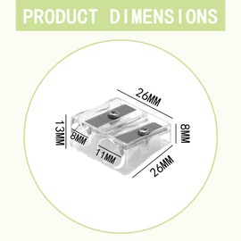 JCUGSBS Double Hole Pencil Sharpener, 4 Pieces Magnesium Pencil Sharpener, Hand Pencil Sharpener, Metal Pencil Sharpener, Magnesium, Small Pencil Sharpener for Schools Offices Art