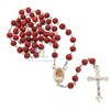 Baptism Rose Petal Scented Rosary - 6 Pcs Red Rosaries