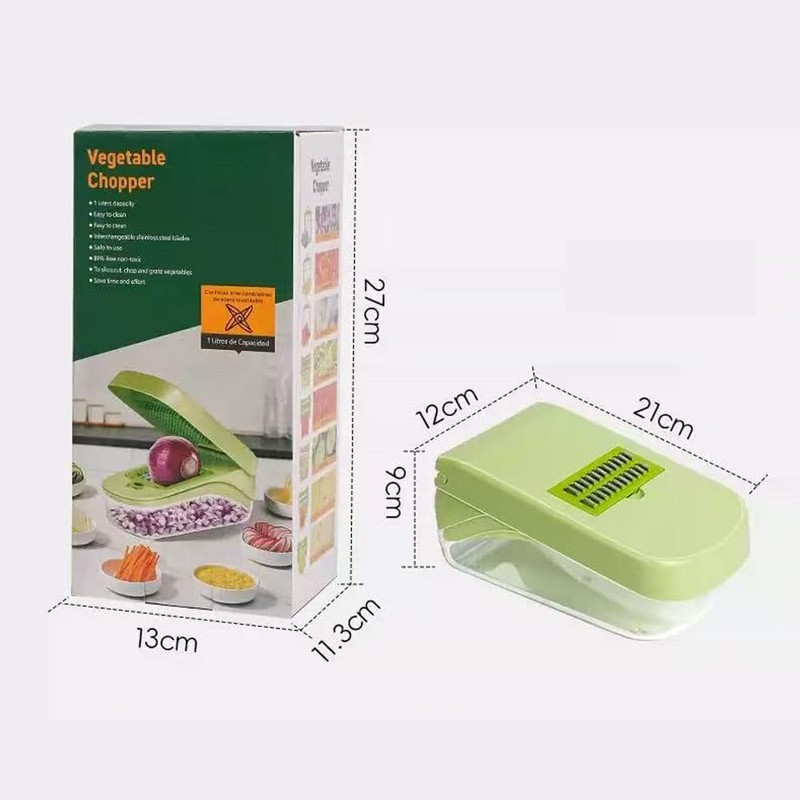 17-in-1 Vegetable Chopper, Multifunctional Veggie Chopper Dicer, Vegetable Cutter with