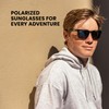 Suncloud Hundo Polarized Sunglasses, Matte Crystal/Polarized Blue Mirror,One Size