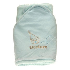 Boobam Bamboo Hooded Towel/Hooded Towel Cute Bear Pattern. Blue. Anti-Bacterial for Allergy Sufferers No Chemical Additives