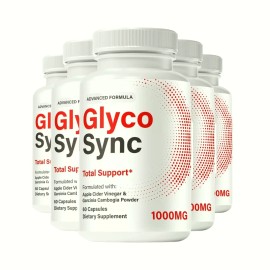Glycosync 5-Pack Glyco Sync Capsules – GlycoSync Sugar Optimizer Pills - 300 Capsules