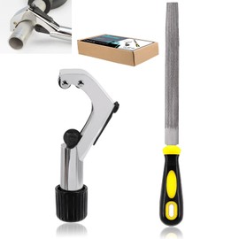 Cimeton Tube Cutter, Bicycle Fork Cutter and 8" Half Round File 6mm-42mm with a Spare Cutting Wheel for Cutting Copper, Brass, Aluminum, Steel, PVC Plastic Pipe