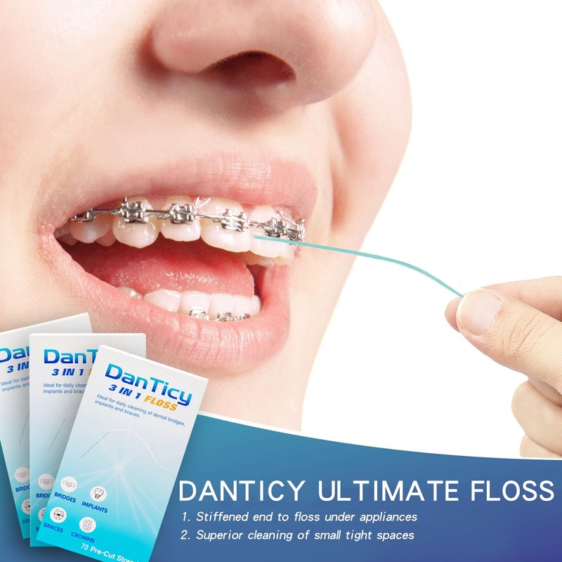 Super Floss Dental Floss for Braces, Pre-Cut Strands (1 Pack