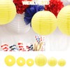Yosawo Pack of 6 Paper Lanterns Decorative Yellow Round Lampshade