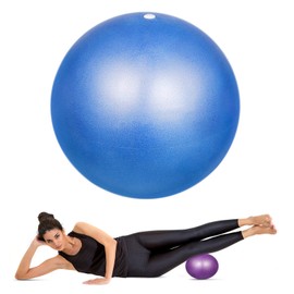 YMWALK Pilates Ball, 2 Pieces 25 cm Small Exercise Ball, Mini Soft Pilates Ball, Non-Slip Anti-Burst Fitness, Fitness Ball, Perfect for Pilates, Yoga, Core Training and Physiotherapy (Purple and Blue)