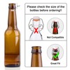 FERRODAY 12-Pack 18mm Glass Bottle Caps with Replacement Silicone Gaskets