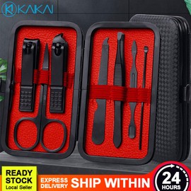 🔥 ANTI SLIP 🔥 7 In 1 Manicure Pedicure Tool Set Personal Nail Clipper Cutter Grooming Kit Portable Travel Beauty Tools