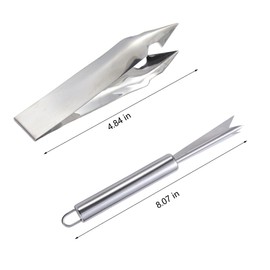 KGCGJVB 2Pcs Pineapple Eye Remover Tool Stainless Steel Peeler and Cutter Multifunctional Fruit Slicer Corer for Peel Peeler Pinapple Cut Kitchen Tools and Accessories