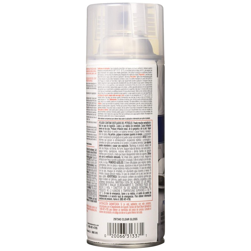Rust-Oleum 297343 Peel Peelable Coating, Gloss Clear, 10 Fl Oz