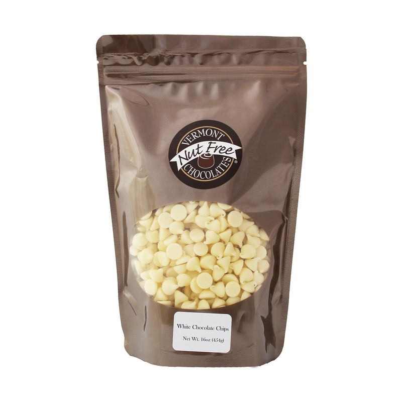 Vermont Nut Free Chocolates Baking Chips (White Chocolate) 16 Ounces,