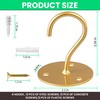 Etoolia Ceiling Hooks for Hanging Plants- 4pcs 2.56 inches Heavy