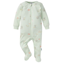 Gerber Baby Unisex 2-Pack 2-Way Zip Textured Sleep 'N Play, Park Picnic, 3-6 Months