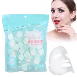 100 Mascarillas Faciales Comprimidas Hidratantes e Hidratantes, Algodón para una Piel y una Mayor Sequedad                                            