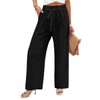 Angerella Womens Wide Leg Pants High Waist Flowy Adjustable Knot