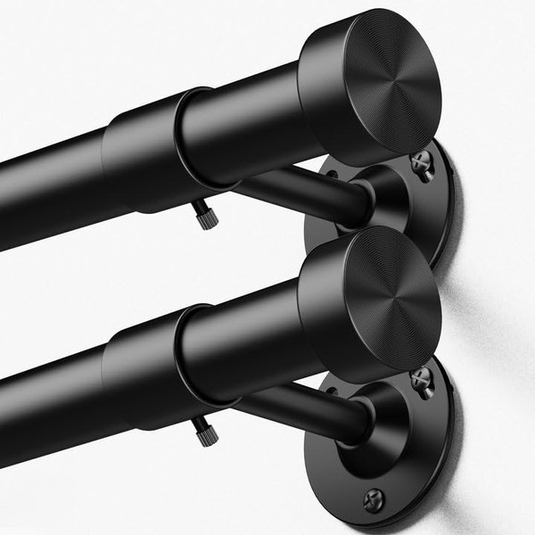 2 Pack Heavy Duty Curtain Rods for Windows 20 to