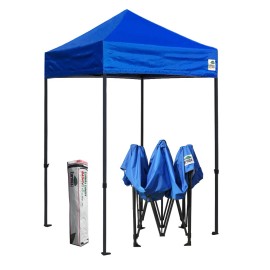 Eurmax Easy Pop Up 5x5 Commercial Canopy Party Tent Event Gazebo+4 Sand Weights Bags - Blue