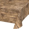Creative Converting 329655 Wood Grain Design Plastic Tablecloth