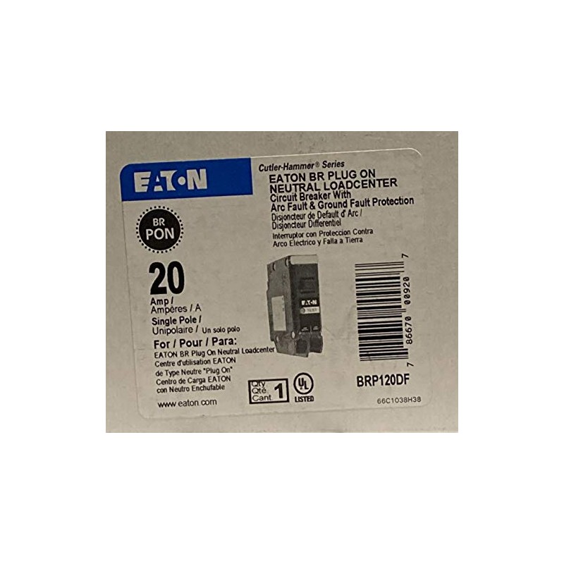 Eaton BRP120DF Br Dual Function Af/gf 1p 20a