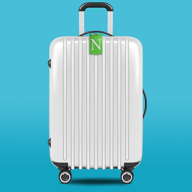 Luggage Tag Initial – Fully Bendable Tag w/Stainless Steel Loop