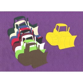 Unbranded BULLDOZER construction die cuts scrapbook cards