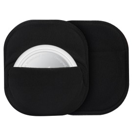 for Airtag Holder Sticky Pouch, 2 Pack Hidden & Protective Sleeve for Luggage, Adhesive Fabric Mount Sticker compatiable with Air Tag for Suitcase, TV Remote, Baggage & Kids