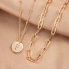 Fettero Necklace Chain Metal Allergy-Friendly Necklace Popular 14K Gold A-Z