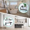Suzile Set of 2 Glass Bathroom Shelves with Towel Bar,