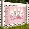 12th Birthday Decorations for Girls Happy 12th Birthday Backdrop Banner