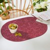 Erwin Müller Placemats Set of 2 Washable Burgundy Oval Size: