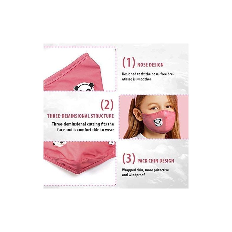 Zzteck Kids Face Mask Mouth Cover Breathing Valve and 5
