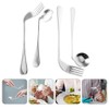 Adaptive Utensils Set - Curved Stainless Steel Spoon and Fork