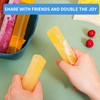 100 Pcs Ice Popsicle Bags with funnels,Multicolor Transparent Stackable Easy