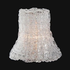 B&P Lamp® Clear Mini Bell Shade, 3"(T) X 4.5"(B) X 4.5"(H)